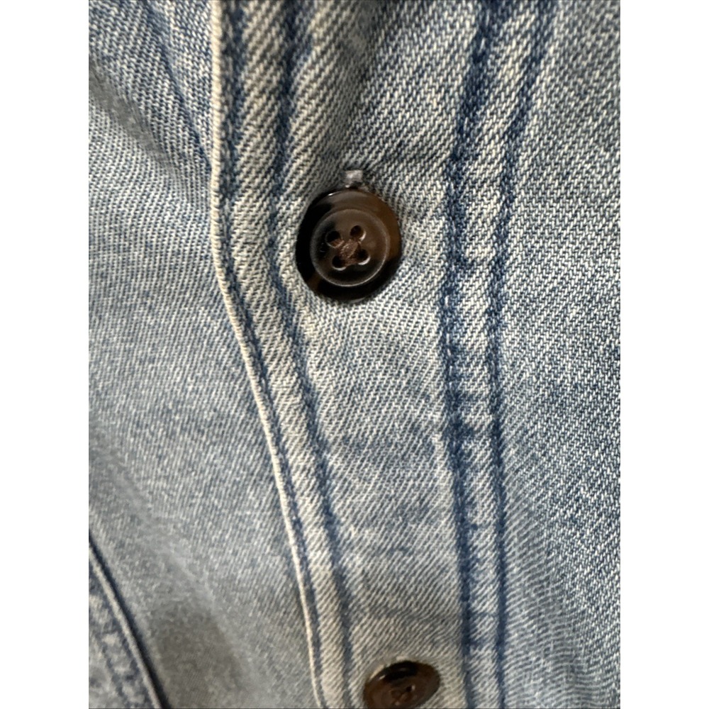 Wolverine Men's Distressed Lined Jean‎ Jacket Shirt Size: Fits Like A L Or XL - Picture 9 of 16
